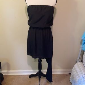 BCBGeneration Black Strapless Asymmetrical Dress Size Small